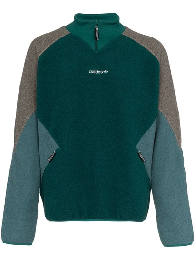 Adidas Originals Adidas Eqt Polar Logo Embroidered Fleece Jacket - Green |  ModeSens