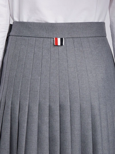 Shop Thom Browne School Uniform Pleated Skirt In Grey