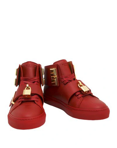 Shop Buscemi Sneakers In Brick Red