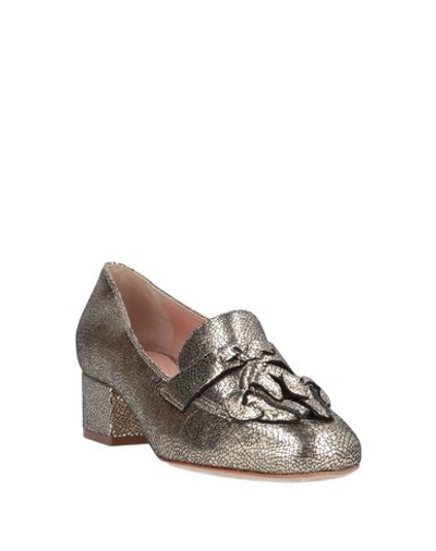 Shop Alberta Ferretti Loafers In Platinum