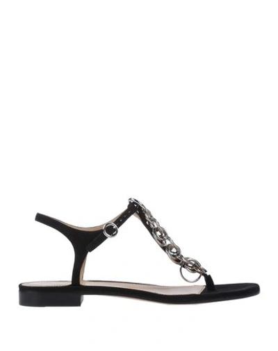 Shop Chloé Toe Strap Sandals In Black