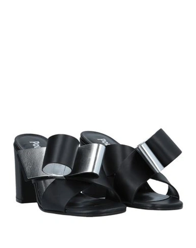 Shop Pollini Woman Sandals Black Size 6 Calfskin