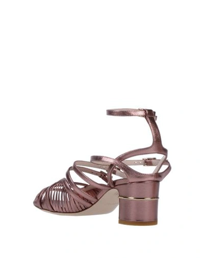 Shop Pollini Sandals In Bronze