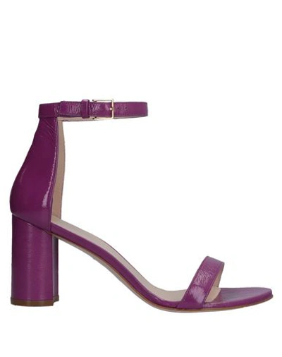 Shop Stuart Weitzman Sandals In Purple