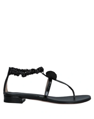 Shop Stuart Weitzman Flip Flops In Black