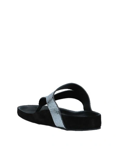 Shop Isabel Marant Flip Flops In Silver