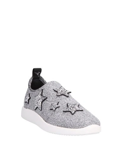 Shop Giuseppe Zanotti Sneakers In Silver