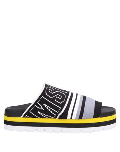 Shop Msgm Sandals In Black