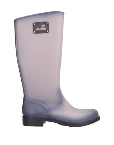 Shop Love Moschino Boots In Grey