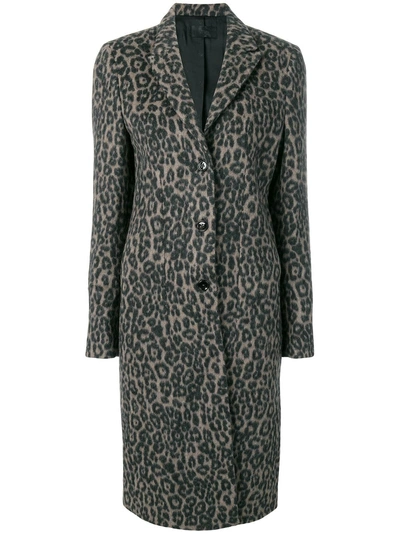 Shop Rta Leopard Print Coat - Grey