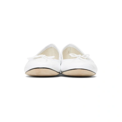 Shop Repetto White Patent Cendrillon Ballerina Flats In 050 White