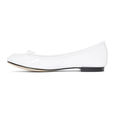 Shop Repetto White Patent Cendrillon Ballerina Flats In 050 White