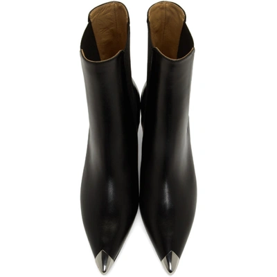 Shop Maison Margiela Black Ankle Kitten Boots In T8013 Black