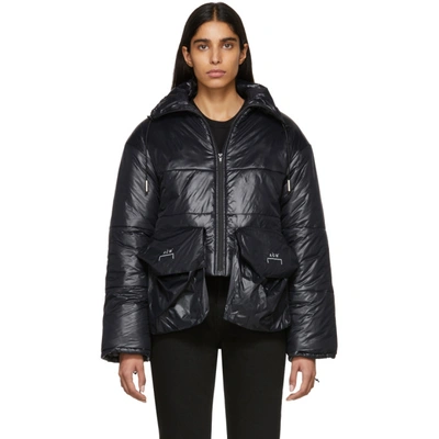 Shop A-cold-wall* Black Down Oversized Pockets Puffa Coat