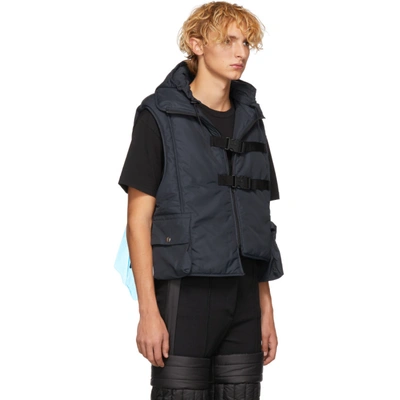 Shop A-cold-wall* Navy Step Front Vest