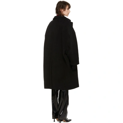 Shop Mm6 Maison Margiela Black Cocoon Coat In 900 Black