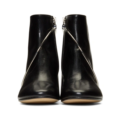 Shop Mm6 Maison Margiela Black Ring Boots In T8013 Black