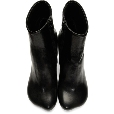 Shop Mm6 Maison Margiela Black Flared Heel Boots In T8013 Black