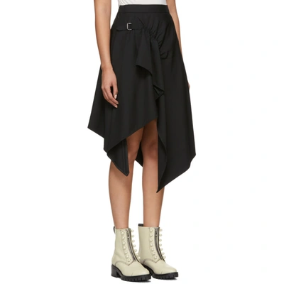 Shop 3.1 Phillip Lim / フィリップ リム 3.1 Phillip Lim Black Tailored Handkerchief Skirt In Ba001 Black