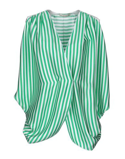 Shop Etro Silk Top In Green