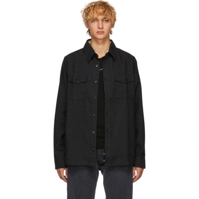 Shop Visvim Black Nell Elk Shirt