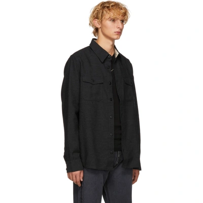 Shop Visvim Black Nell Elk Shirt