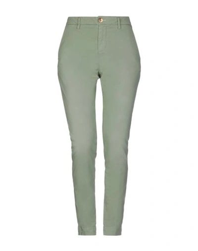 Shop Aglini Casual Pants In Light Green