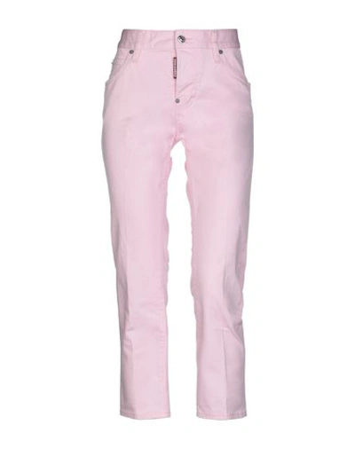 Dsquared2 Cropped Pants In Pink