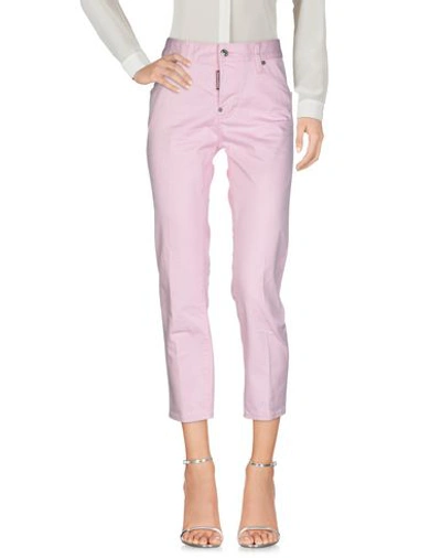 Dsquared2 Cropped Pants In Pink