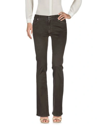 Shop 7 For All Mankind Casual Pants In Dark Brown
