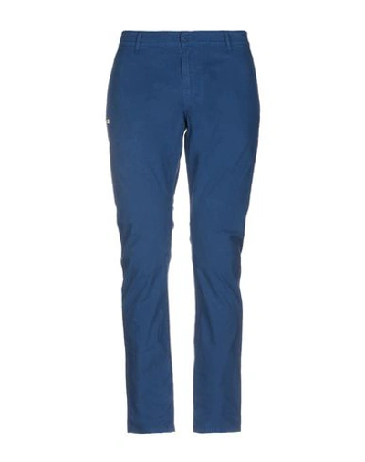 Shop Daniele Alessandrini Man Pants Blue Size 33 Cotton, Elastane