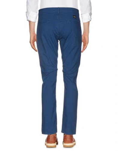 Shop Daniele Alessandrini Man Pants Blue Size 33 Cotton, Elastane