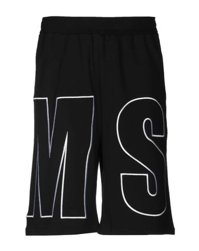 Shop Msgm Shorts & Bermuda Shorts In Black