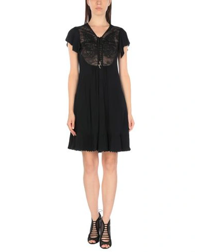 Shop Roberto Cavalli Short Dresses In Black