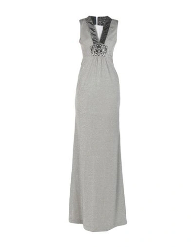 Shop Just Cavalli Long Dresses In Grey