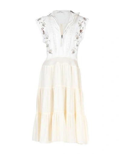 Shop Chloé 3/4 Length Dresses In White