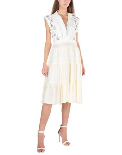 Shop Chloé 3/4 Length Dresses In White
