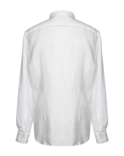 Shop Ermanno Scervino Man Shirt White Size 46 Linen