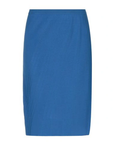 Shop Roberta Di Camerino Knee Length Skirt In Bright Blue