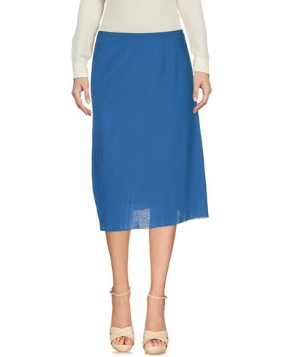 Shop Roberta Di Camerino Knee Length Skirt In Bright Blue