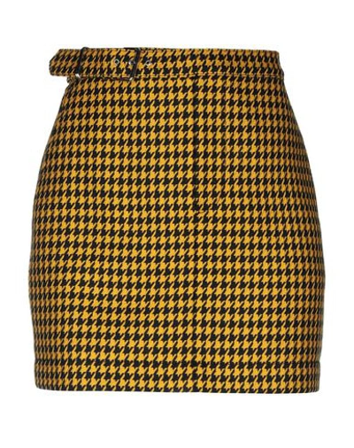 Shop Mcq By Alexander Mcqueen Mini Skirts In Yellow