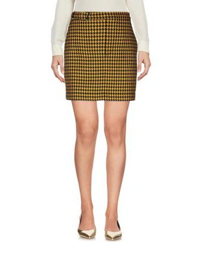 Shop Mcq By Alexander Mcqueen Mini Skirts In Yellow