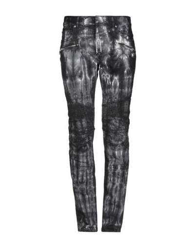 Shop Balmain Denim Pants In Black