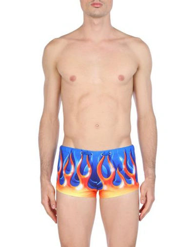 Shop Moschino Swim Shorts In Blue