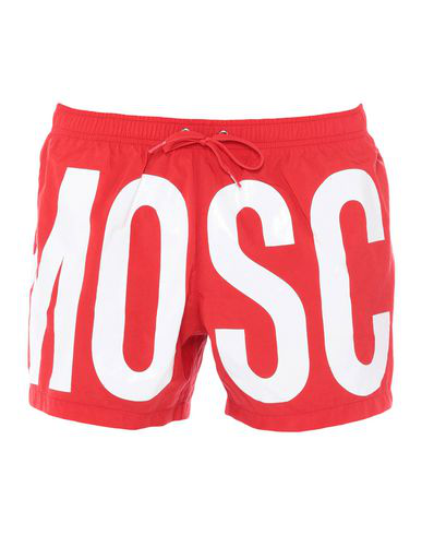 red moschino swim shorts