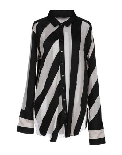 Shop Marques' Almeida Striped Shirt In Black