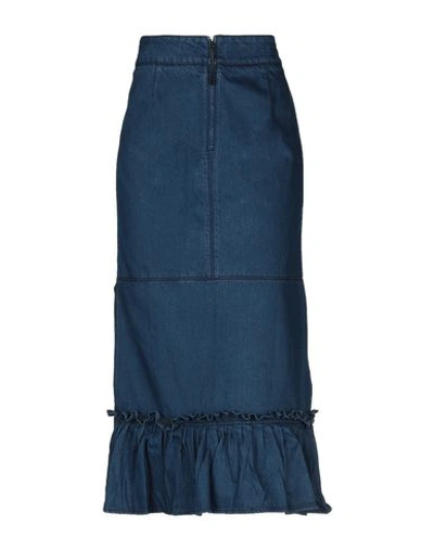 Shop Marni Denim Skirt In Blue