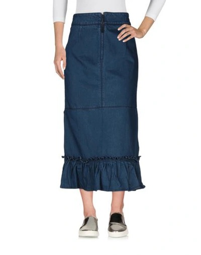 Shop Marni Denim Skirt In Blue