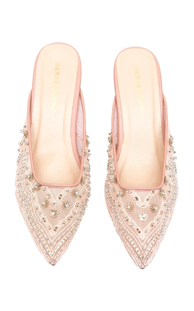 Shop Saptodjojokartiko Puan Kitten-heel Mules In Pink