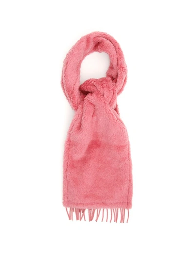 Shop Max Mara Alceste Camel Stole In Rosa Scuro (pink)